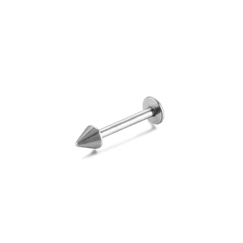 

F136 Medical Implanted Titanium Alloy Pierced-Ear-Caring Ear Studs Flats Straight Nail Internal Thread Labret Hypoallergenic Earring Bone Nail Rod length 5mm(5mm sharp cone)