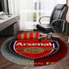 1pc A-Arsenal Carpet, Round Rug, Comfortable, Suitable for Entryways, Living Rooms, Office, And Bedrooms, Christmas Decoration