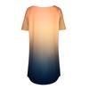 Women's Fashion Casual Round Neck Gradient Printed Short Sleeve Pullover T-Shirt Top