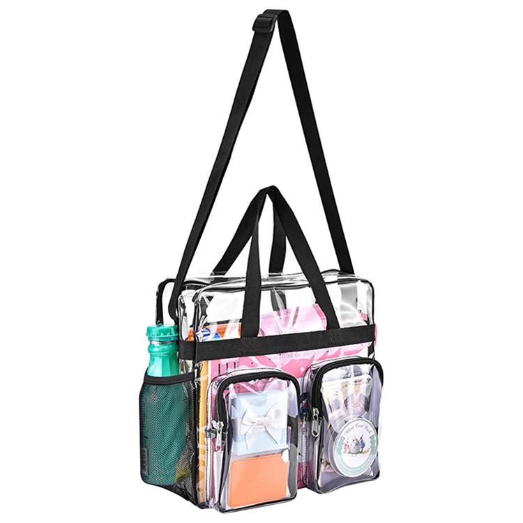 Mehrfachtasche Transparente Handtasche Tragbare Klare Tragetasche Mit Zwei Externen Vordertaschen Ideal Für Reisen Und Den Alltag Stilvoll