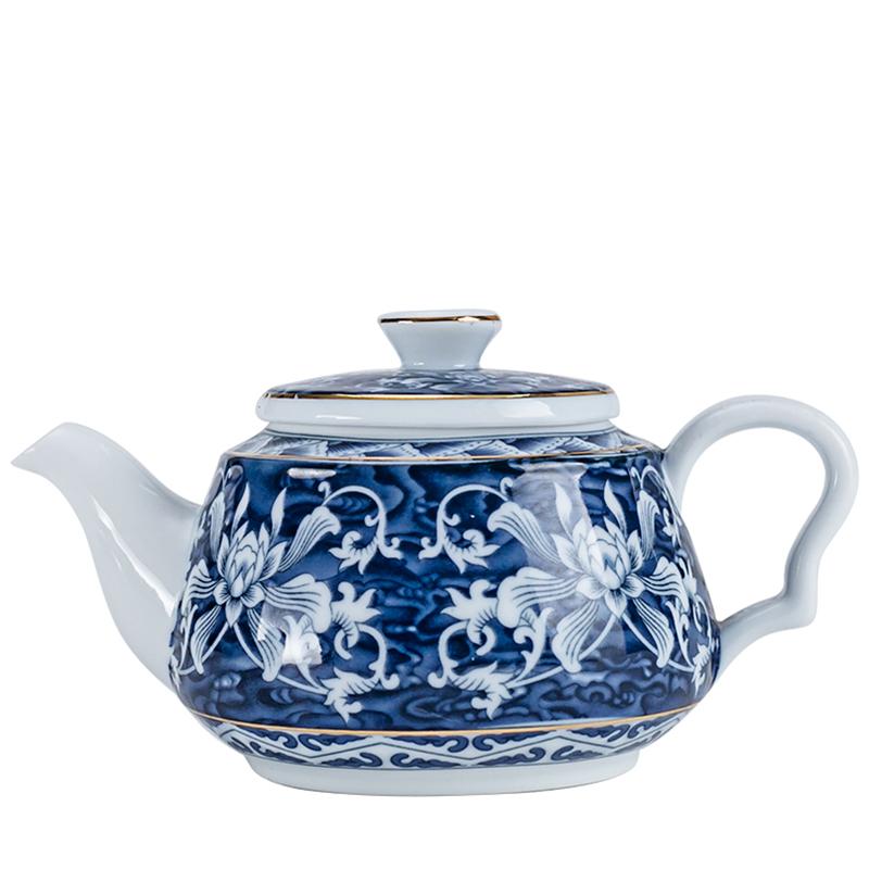 

200 мл Китайський Традиційний Синьо-Білий Порцеляновий Чайник Майстерський Ручної Роботи Керамічний Чайник Побутовий Чайник Портативний Набір для Чаю
