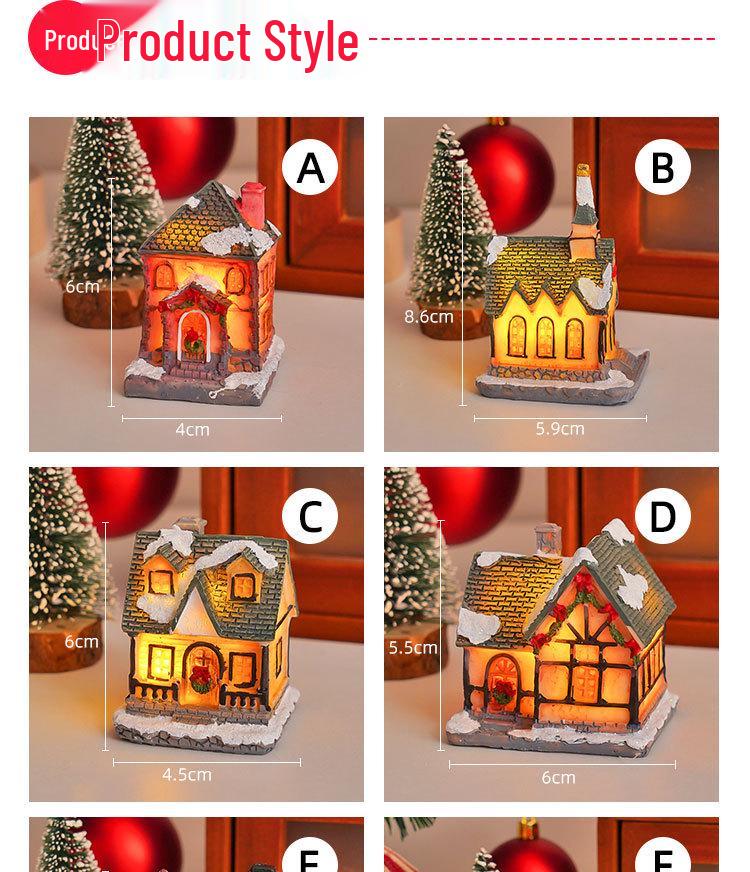 Luminous Christmas Micro-Landscape Cottage Decorations for Festive Atmosphere
