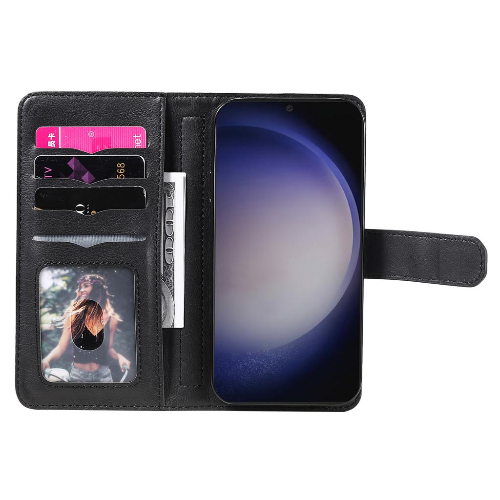 For Samsung Galaxy S25/S24 Leather Case with 10 Card Holder Phone Cover Stand