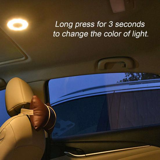 Rechargeable Car Auto Interior Magnetic Ceiling Dome Lamp LED Reading Light