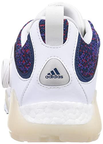 Adidas Golf Code Chaos Boa 21 Herren Golfschuhe, Weiß/Legend Marine/Scharlachrot, Größe 27,5 cm