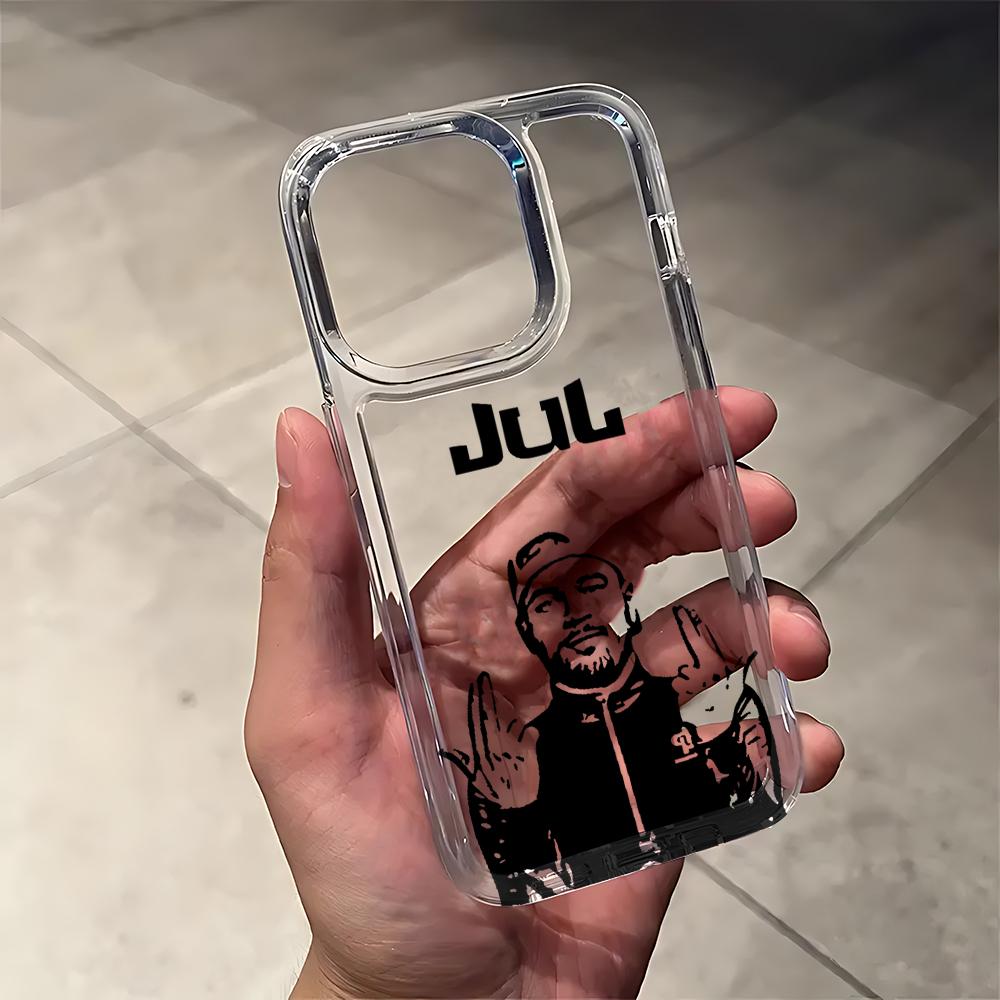 JuL C'est Pas Des Lol Rappers Phone Case for iPhone 17 16e 16 15 14 13 12 11 Pro Max 7 8 Plus X XR Airbag Anti Fall Clear Cover