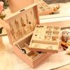 New PU Leather Jewelry Box Storage Double Layer Ring Display Case Portable Jewelry Organizer for Necklaces