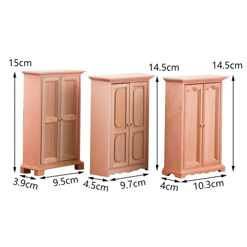 1:12 Dollhouse Miniature Wardrobe Locker Storage Vertical Cabinet Bedroom Decor