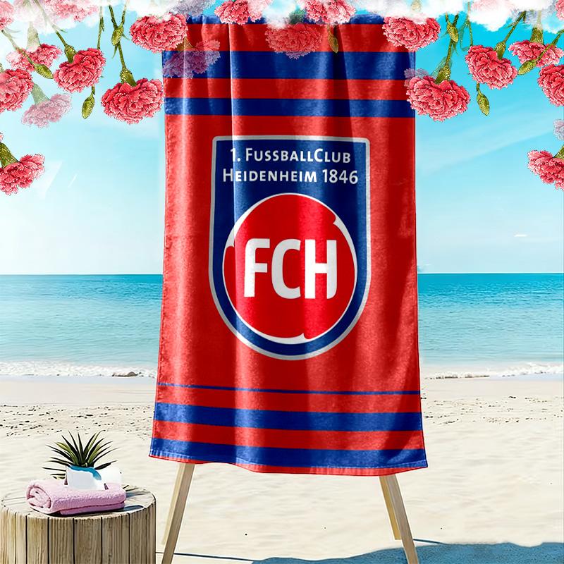 FC Heidenheim Print Beach Towel, Large Soft Quick Dry Towel for Beach Camping Swimming