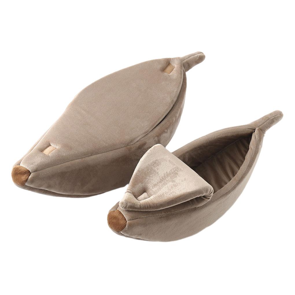 Cloth Banana Shape Pet Cat Bed House Fun And Cozy Hideout For Feline Friend Durable Fabric