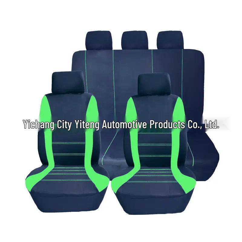 Universal Four Seasons 5-Seat Car Seat Cover, 9-Piece Waistline Fabric Set for Middle East, Europe, and America