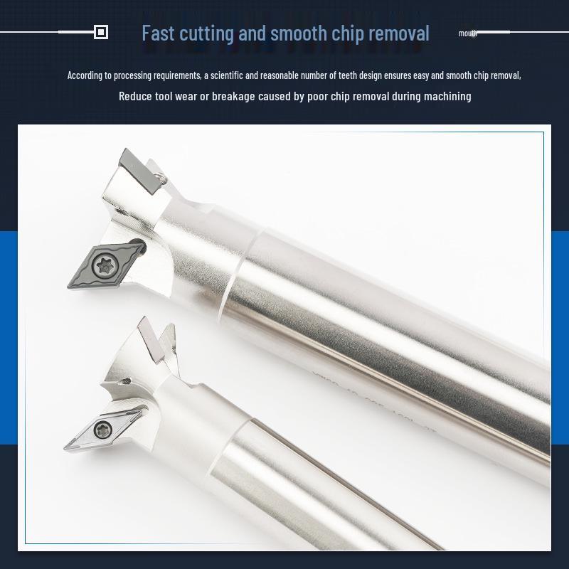45°-75° CNC V-Shaped Dovetail Groove Milling Cutter with Inner Hole