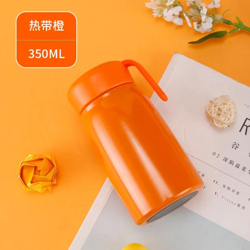350ml Portable Stainless Steel Insulated Bottle with A Large Belly and Accompanying Gift Water Cup for Men and Women