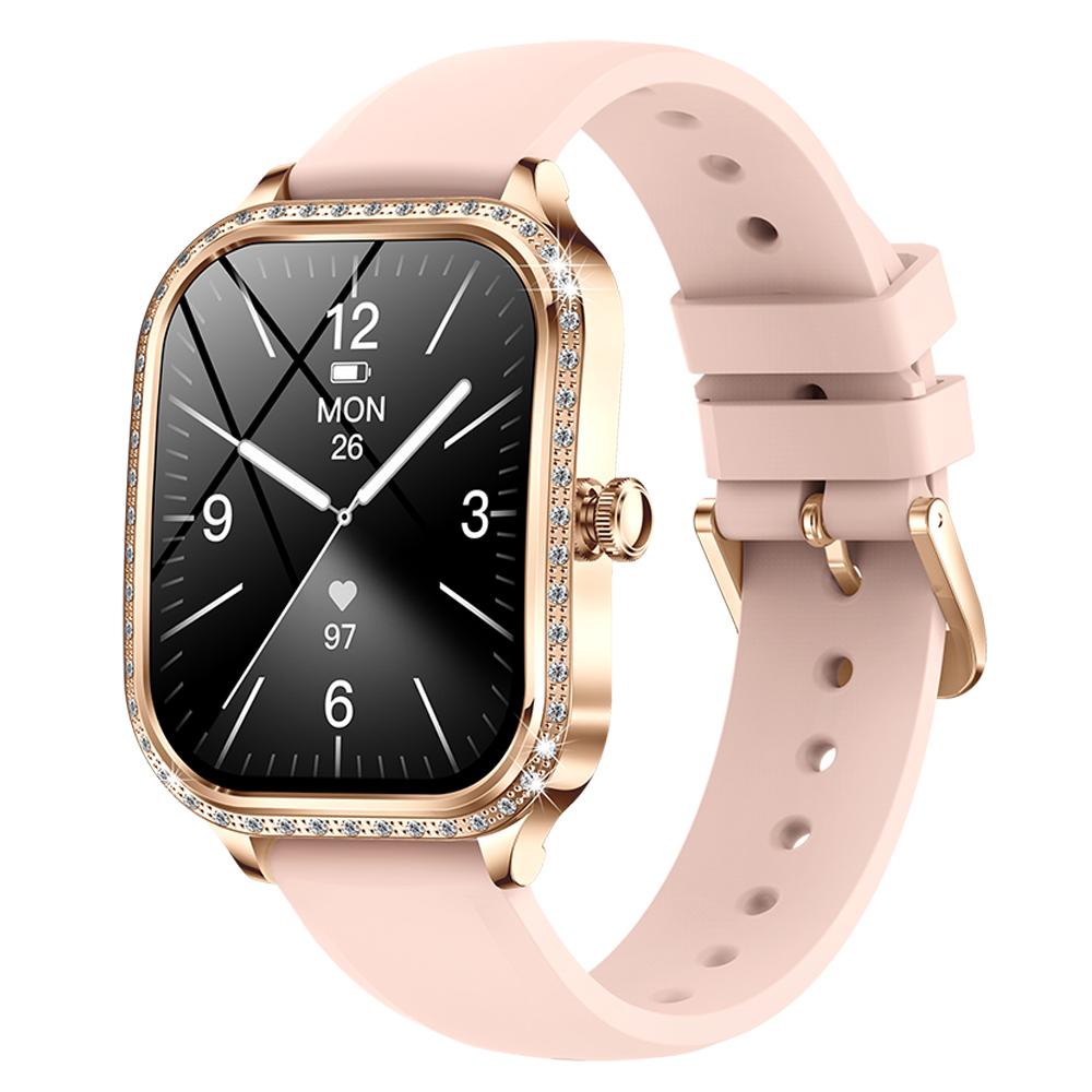 

Fashion Smart Watch Lady Blue Tooth Call Heart Rate Health Monitor Watches Sports Fitness Waterproof Music Women Smartwatch