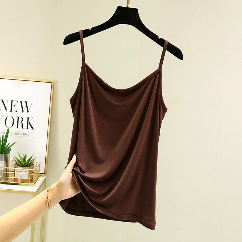 Modal sling vest women's summer thin inner sleeveless base large size loose fat mm outer wear thin top