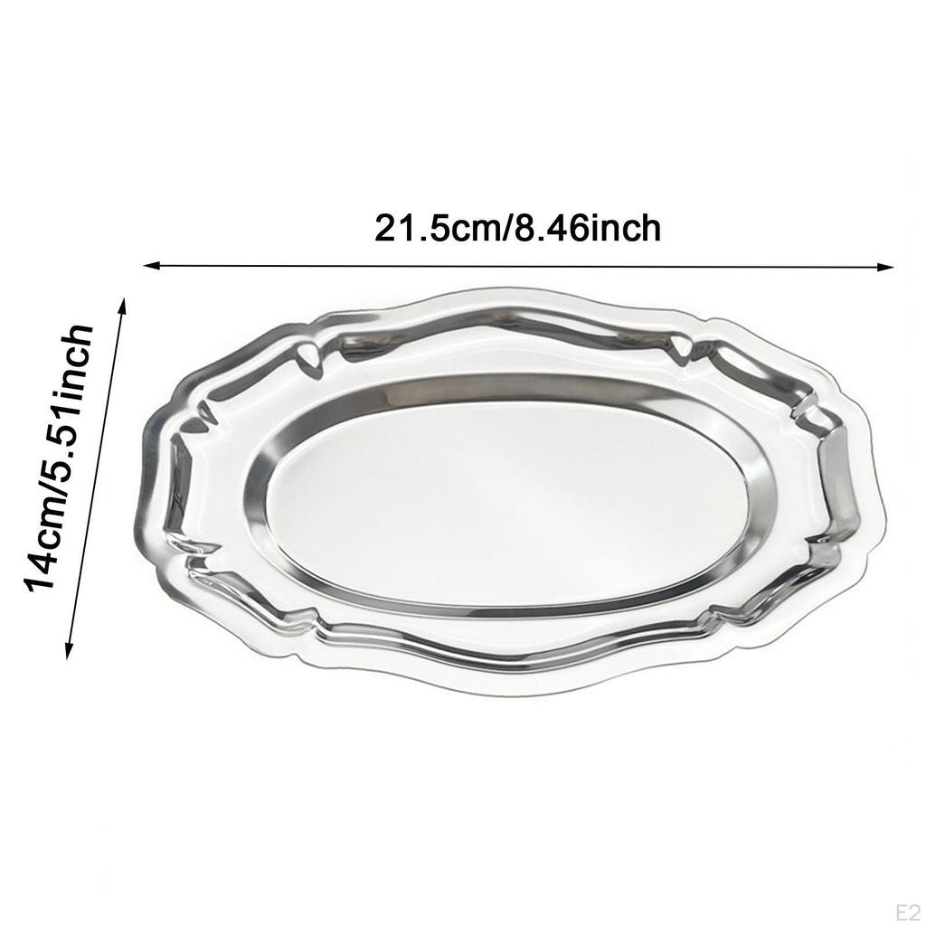 Dessert Plate Appetizer Plates Food Serving Tray Oval Dish for Home Kitchen Cafe