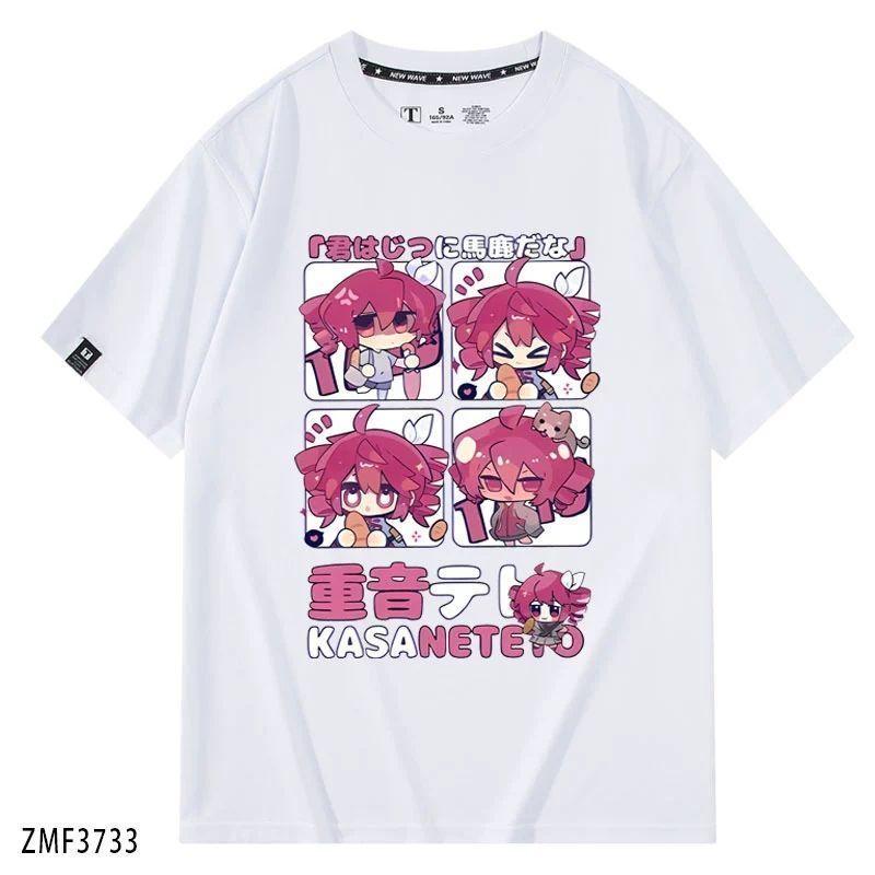 2025 New Anime Kasane Teto Cosplay Cartoon Printed Short Sleeve TShirt Casual Tee Fashion Vintage Shirts Versatile In Summer