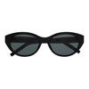 Saint Laurent Logo Decorated Oval Sunglasses Women Sunglasses Black 822276-Y9956-1000