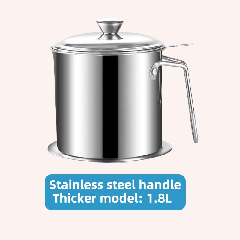 Nerezový hrnec na cezení oleje Nádoba Džbán Úložná plechovka S filtrem Hrnec na vaření oleje Pro kuchyňské domácí nářadí