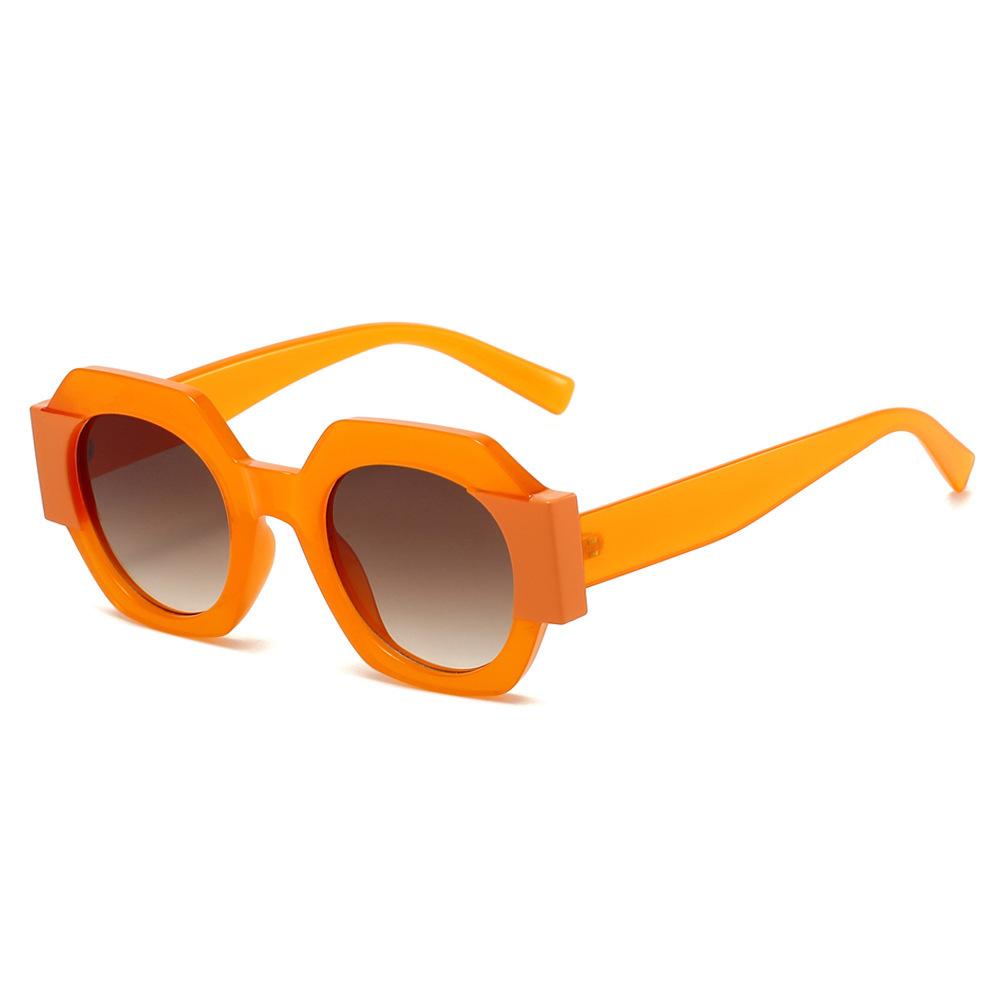Luxury Fashion Leopard Print Square Double Color Women Sunglasses Vintage Orange Gradient Shades Punk Men Sun Glasses Uv400