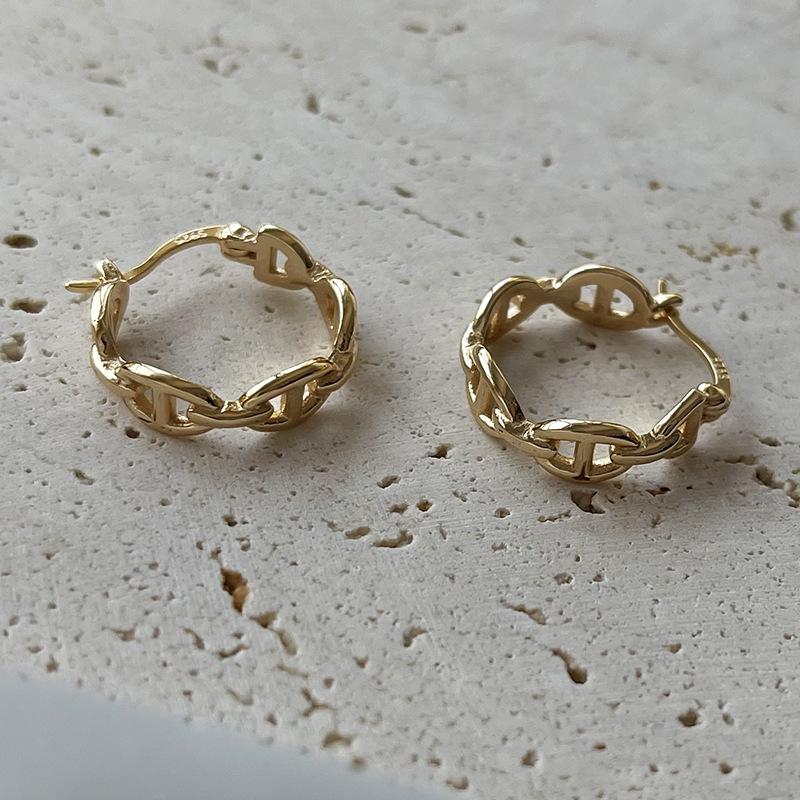 925 Silver Korean Style Personalized Sleep-Friendly Earrings for Women