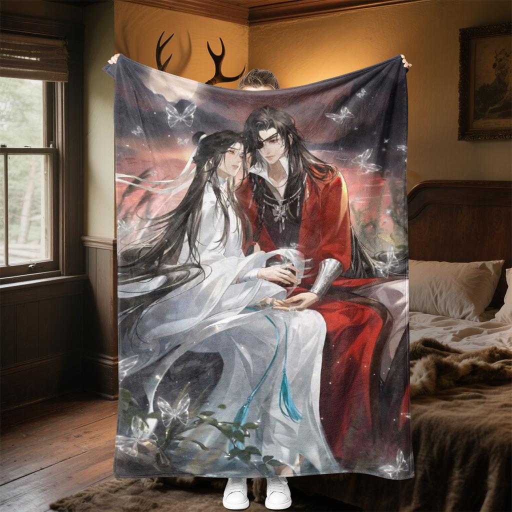 Heaven Official's Blessing Blanket Soft Comfortable All Seasons Perfect Sofa Office Naps Outdoor Travel Makes Great Gift