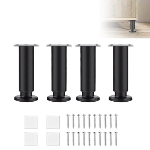 

Ножки для стола с регулируемой высотой, мебельные ножки для DIY, ножки для кровати, ножки для дивана (Черный, 12см-18см)