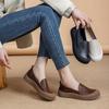 Soft surface soft sole handmade women's shoes comfortable foot flat sole single shoes casual leather shoes