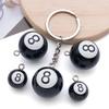 Acrylic Black 8-Ball Pendant Keychain for Bags & Clothing - Billiard Room Ornament & Gift