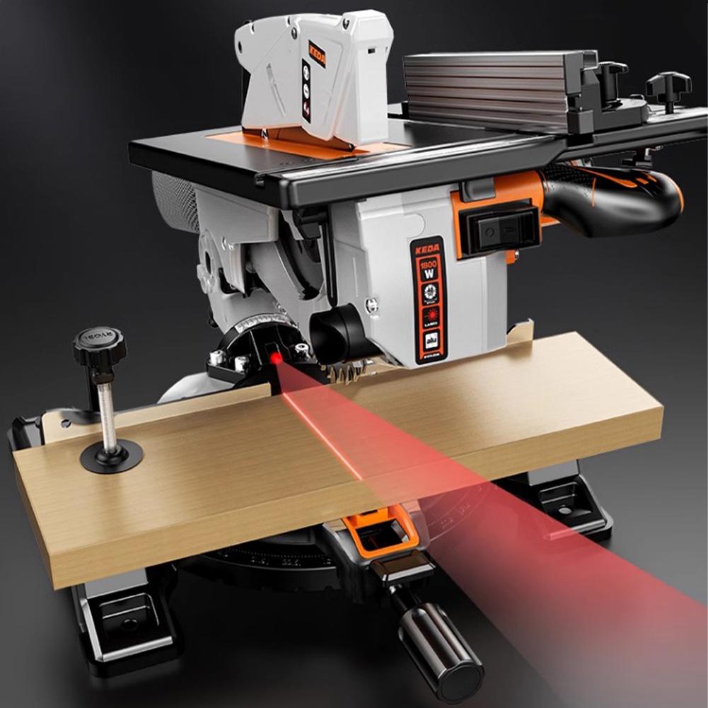 1500W 220V Electric Compound Saw 10 Inch Miter Saw 45 Degree High Power Woodworking Cutting Machine Aluminum Saw Machine