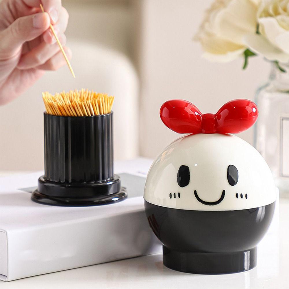 Plastic Toothpick Container Cute Cotton Swab Organizer Moistureproof Toothpick Storage Box  Home
