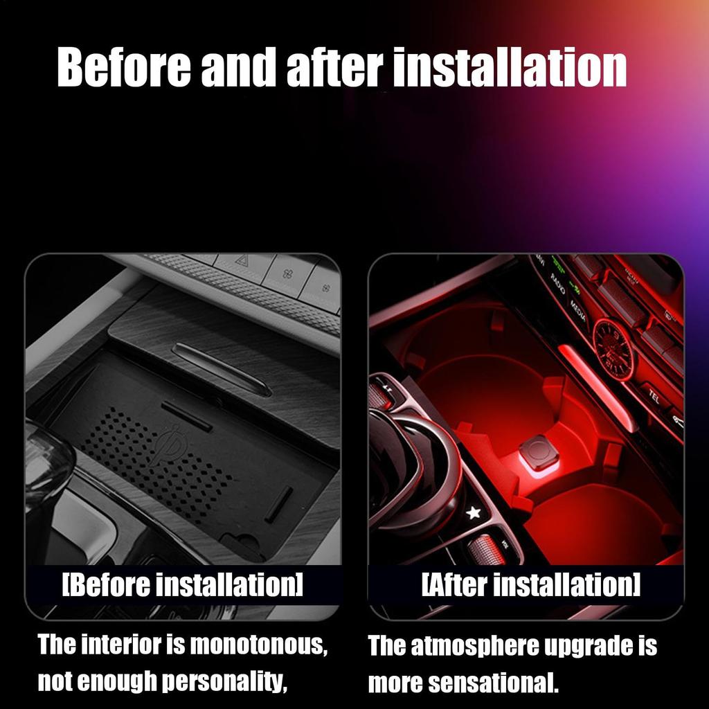 USB LED Car Interior Atmosphere, Type C LED Light, For Cars, 1 Color, Ambient