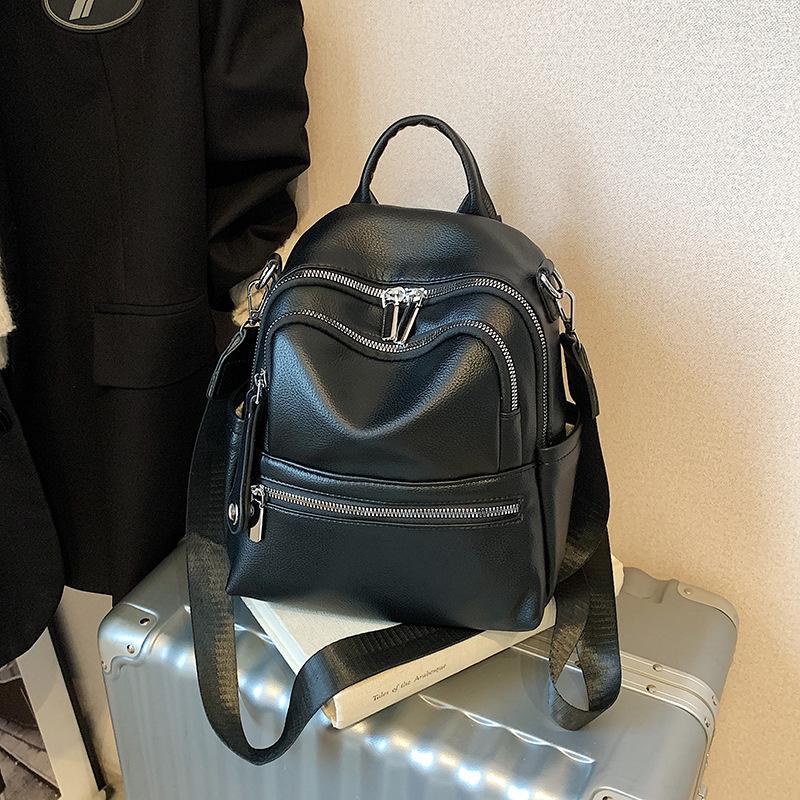 

Simple and fashionable backpack women s new casual handbag popular travel small backpack чёрный