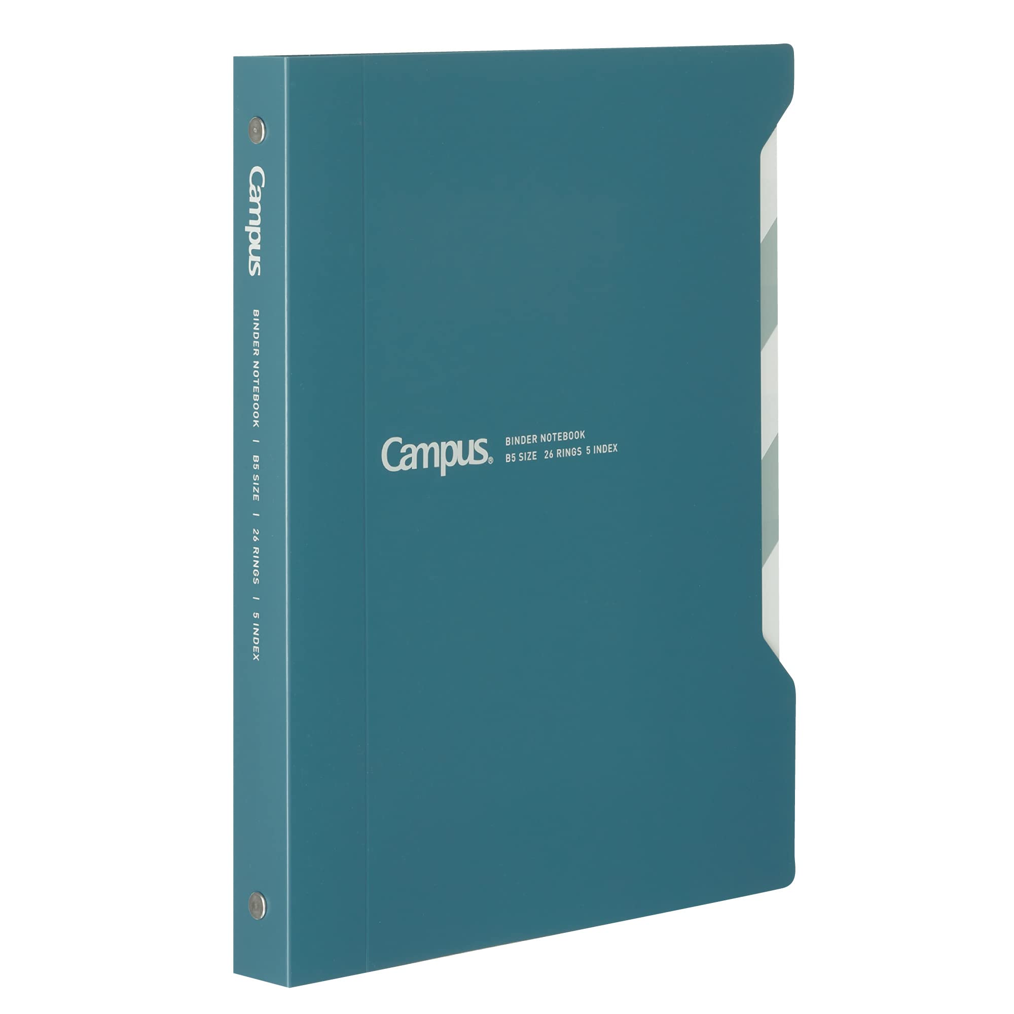 KOKUYO 100 26 Темно-синий скоросшиватель на кольцах, Campus, Индекс с легким открытием, Листы, B5, Отверстия, Синий, Lu-P337DB