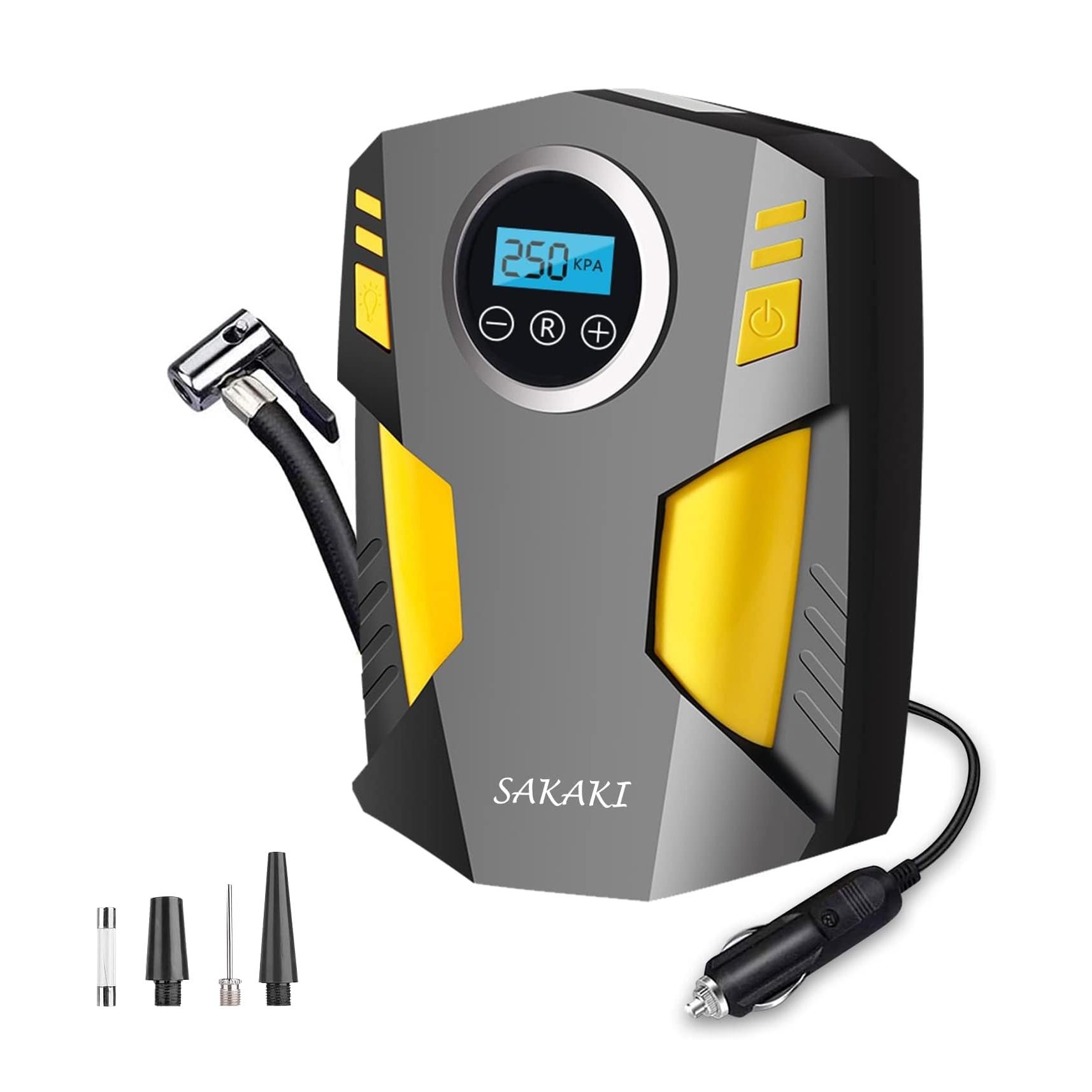 

Digital Display Portable Electric 12V Tire Inflator Multi-functional Car Inflator Tire Inflator Portable Air Compressor серый