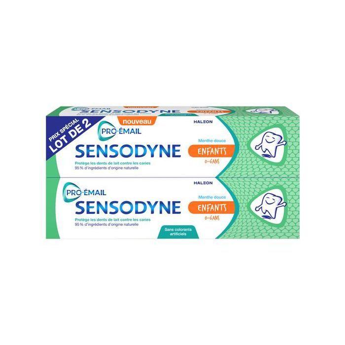 Sensodyne Pro-émail Enfant 0-6 Ans Menthe Douce, 2x50 Ml