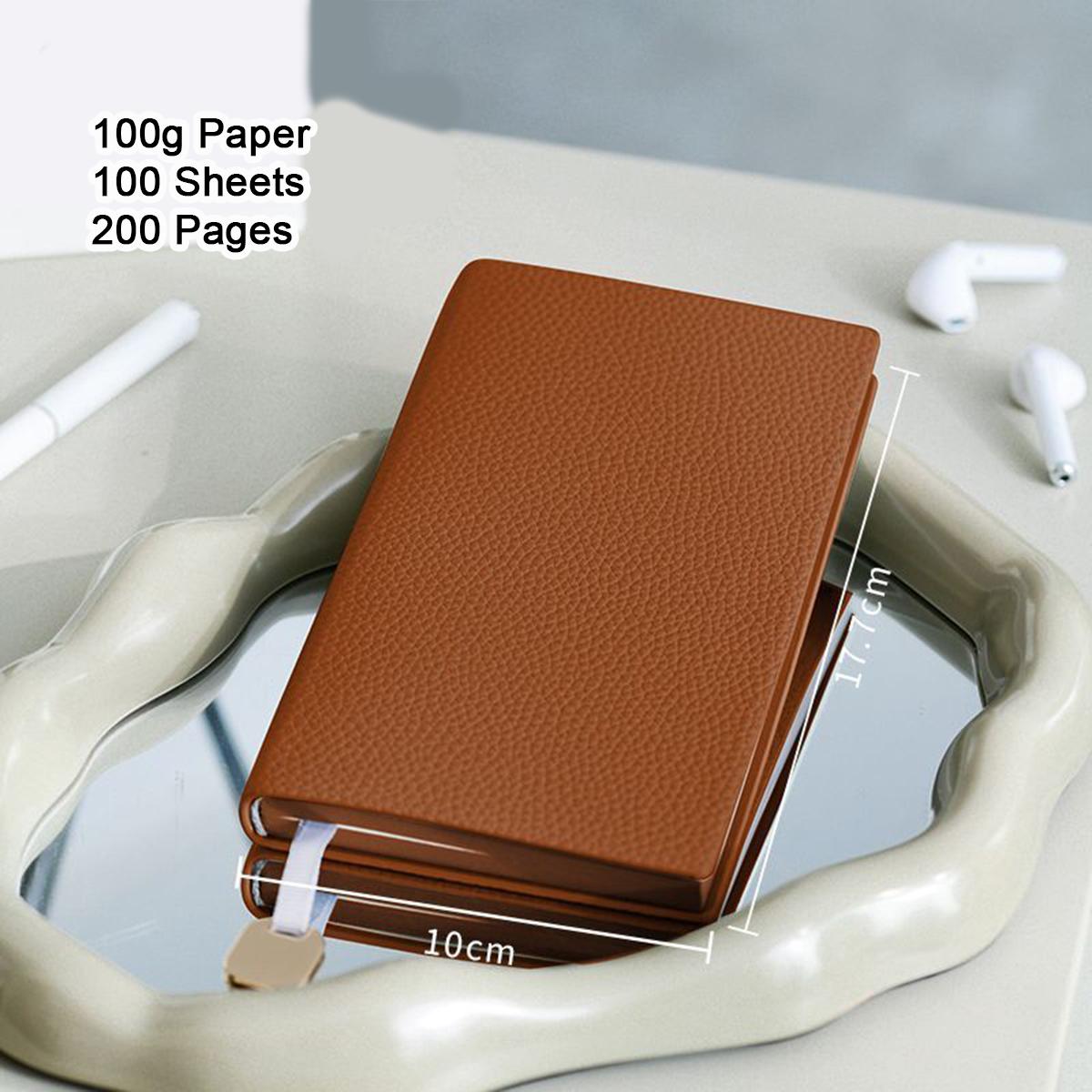 

Утолщенная кожаная тетрадь для студентов формата А6 Litchi, дневник, рабочий блокнот, книга для записей деловых встреч, заметки по предметам A6