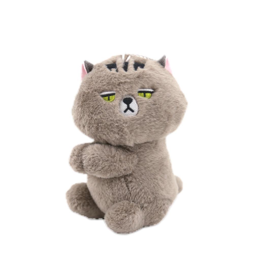 Cartoon Animal Cat Plush Pendant Soft Key Chain Cute Cartoon Clip Doll Toy  Birthday Gift