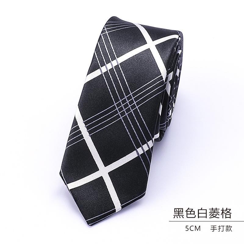Knot-Free Black Tie Casual Korean Version Formal Wear Business Men'S Zipper Lazy Solid Color Tie To Work