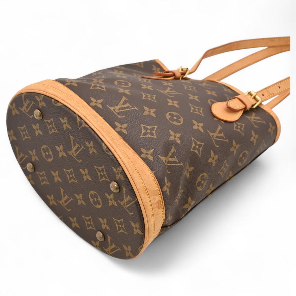 Auth LOUIS VUITTON Monogram Bucket PM Shoulder Bag Handbag Tote Bag PVC M42238 Lv2136cc