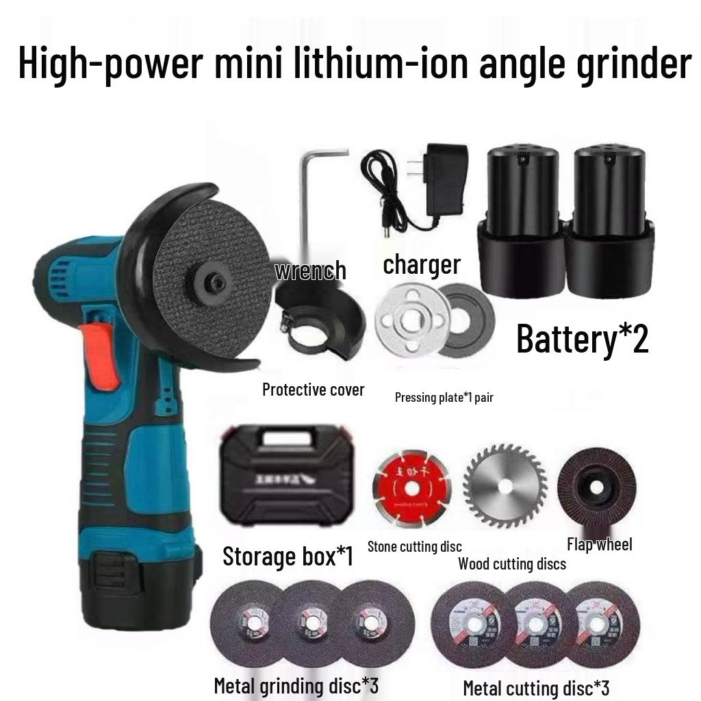 High-Power Multifunctional Mini Angle Grinder and Polisher with Lithium Battery