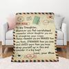 Mom And Dad'S Airmail Blanket For Daughter Actively Encourages Love Gift Portable Flannel Blanket