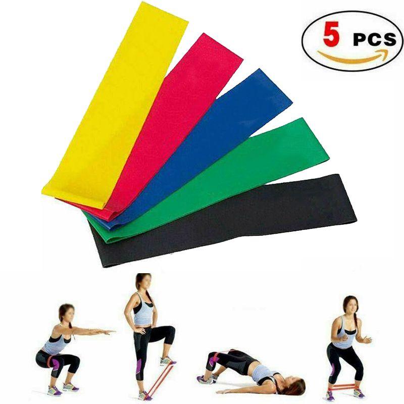 Bands Resistance Workout Loop Set Crossfit Fitness Yoga Booty Leg Exercise Band
