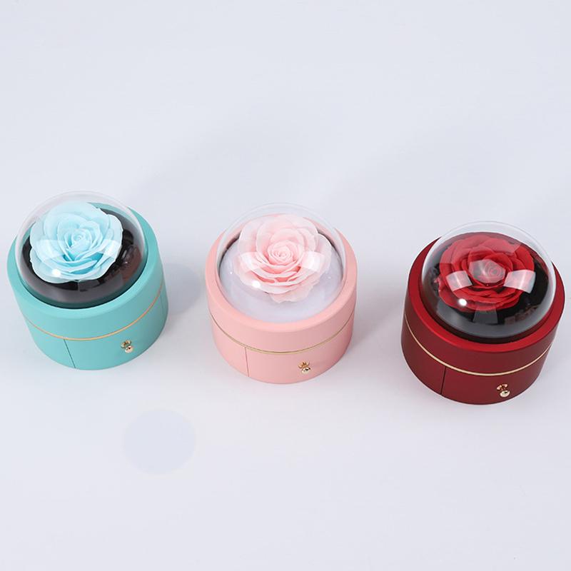 1 Stück Schmuck-Organizer Kreative Geschenkbox Hochzeitsfeier Dekoration Papierseife Blumen Valentinstag Unsterbliche Blume Rose Blume