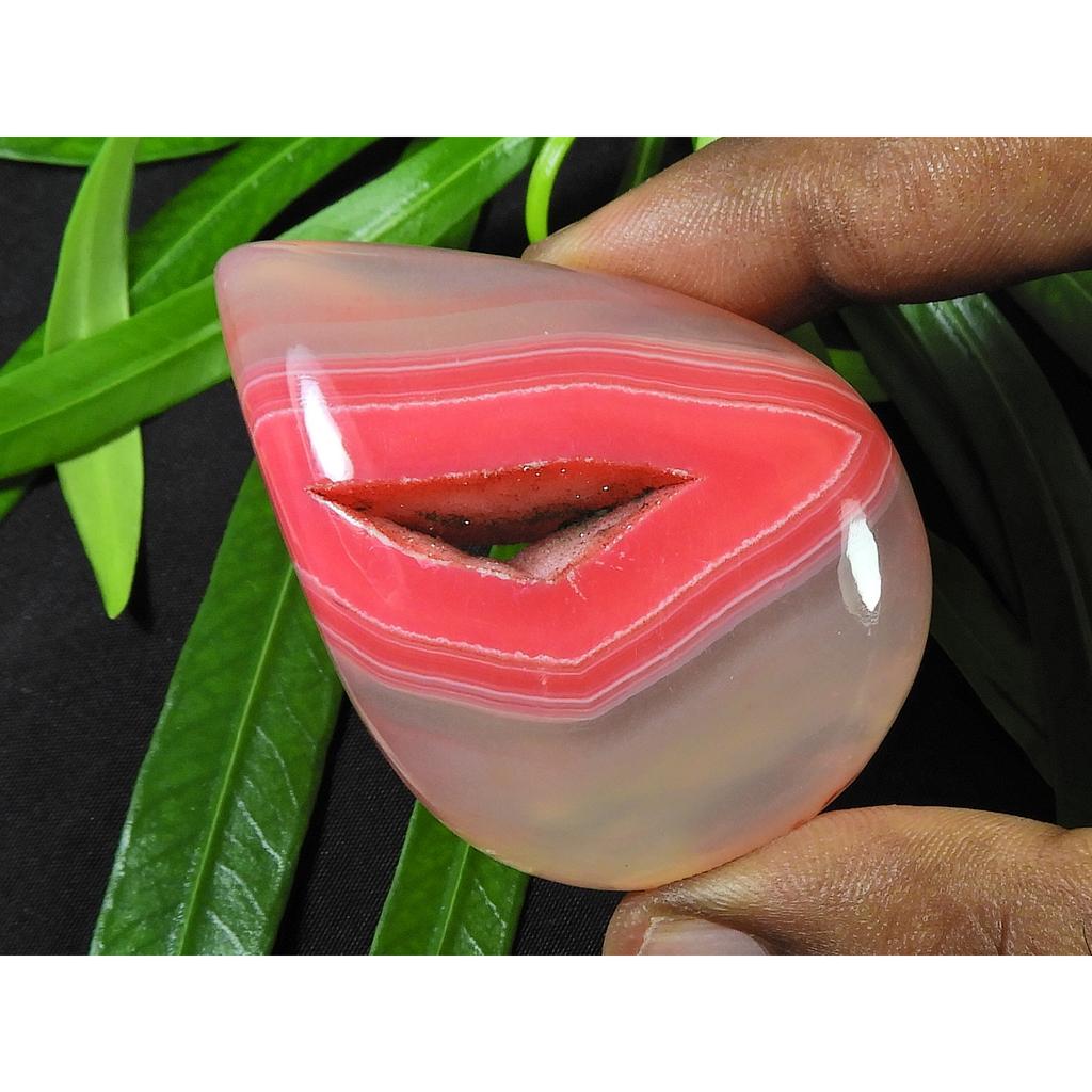 41X58X11MM Druzy Agate Pear Healing Crytsal Cabochon Loose Gemstone 199Cts. SK-4155