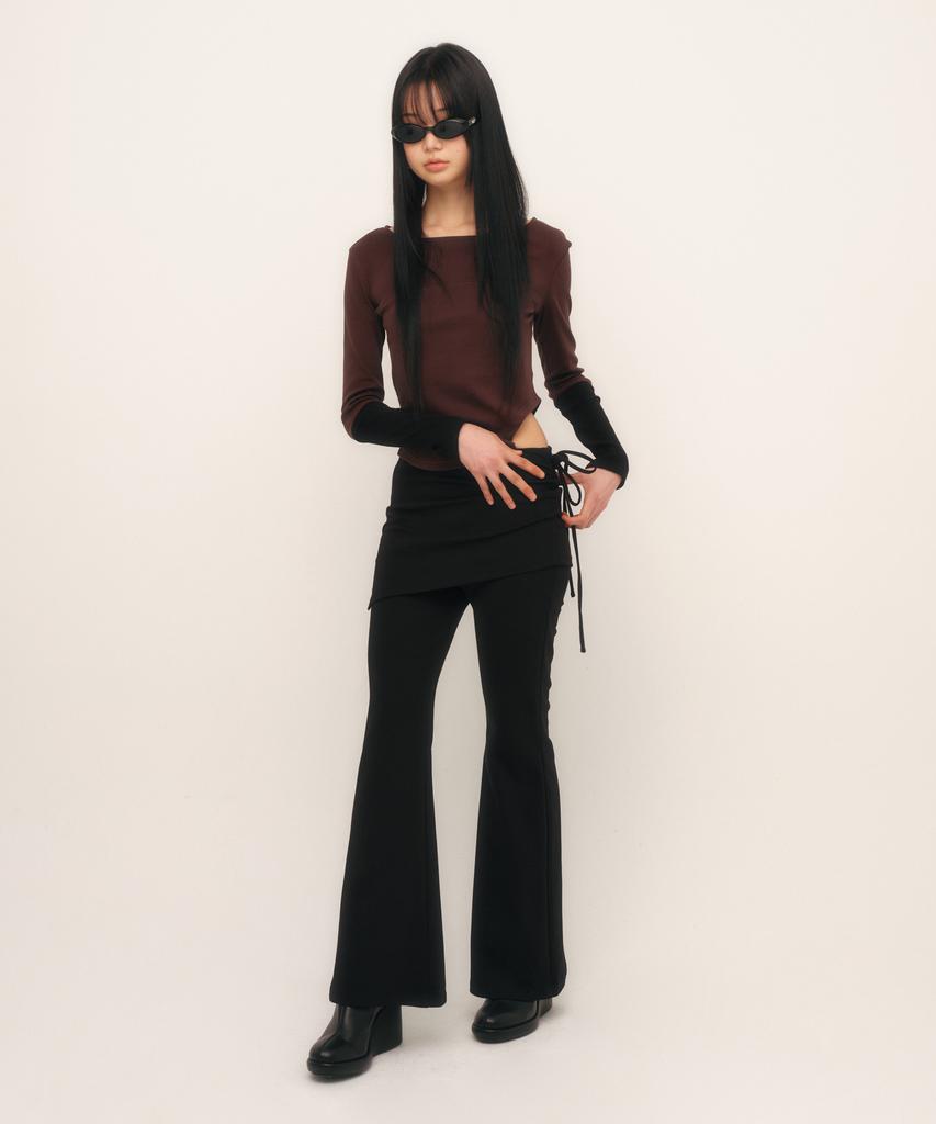Kyuliti C Layered Skirt Pants_Black