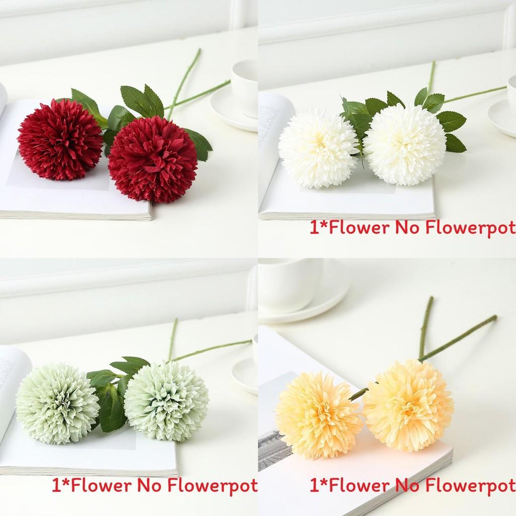 Fake Floral Ball Chrysanthemum Silk Flower For Party Decor And Photography Props