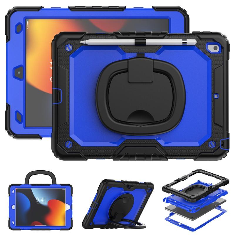 Rotating Stand Case With Wrist Strap IPad Air 11 Inch A16 Shockproof Hard Shell Cover In PC Material
