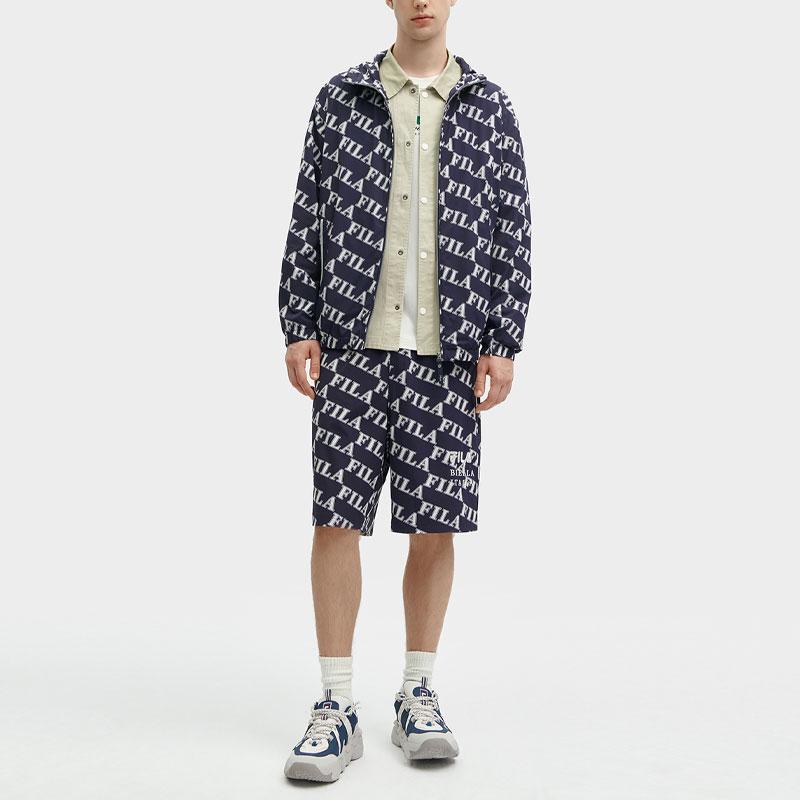 Fila Letter Print Straight Leg Woven Casual Shorts Men Shorts F11M419803F-ZA