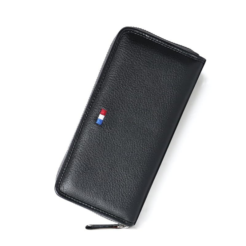 

[Liberto Edwin] wallet men s genuine leather cowhide leather long wallet simple business casual black Free